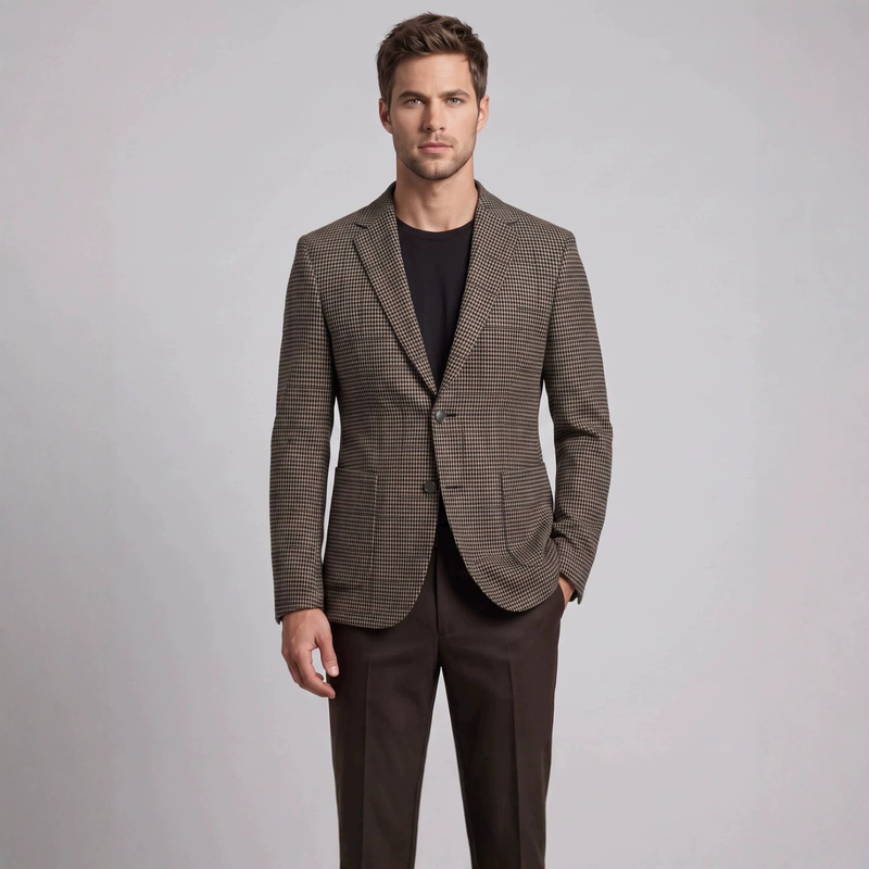 2026 Men's Houndstooth Casual Suit with Wool, European Version Stretch Suit, Cross-Border Wholesale and Dropshipping 2026 Men's Houndstooth Casual Suit with Wool, European Version Stretch Suit, Cross-Border Wholesale and Dropshipping