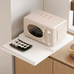 引き出し式トレー棚キッチン電子レンジコーヒーマシントレーテーブルトップ引き出し延長板備え付け収納棚