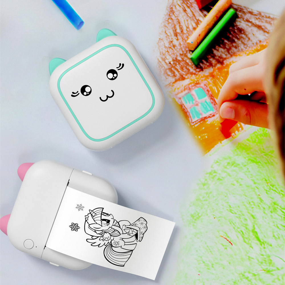 Xunchen mini impresora de fotos impresora de etiquetas de mano cuenta código QR pequeña impresora térmica Bluetooth