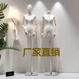 韩版女装模特道具锁骨扁平胸服装店橱窗模特架人偶半身展示架人台