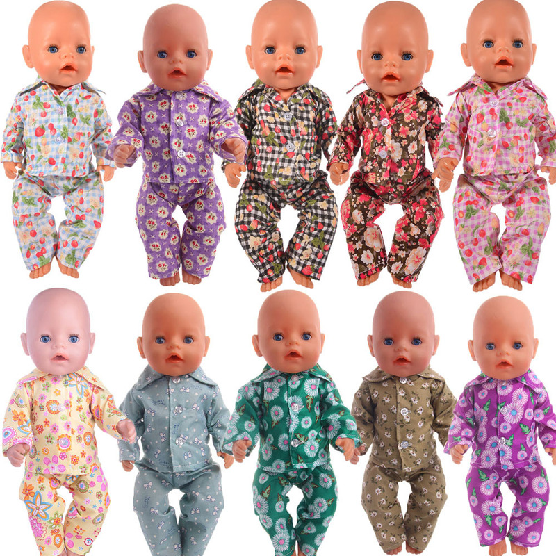 American Girl Doll Clothes Set 16~18inch Simulation Doll Casual Pajamas Toy Doll Accessories Doll Clothes