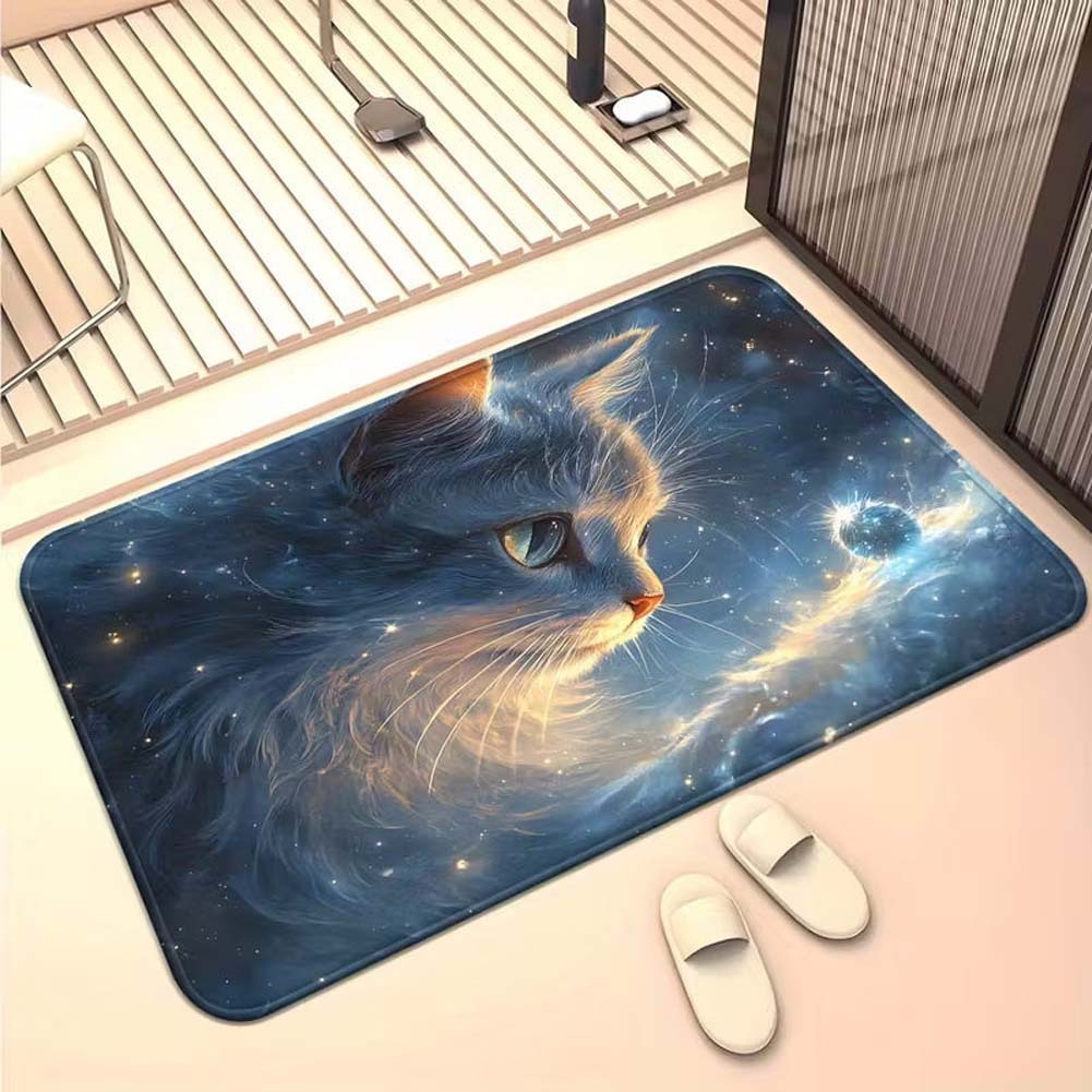 Cross-border cute pet cat decorative floor mat, bathroom absorbent skin-friendly foot mat, easy to maintain, entryway entrance mat, available for dropshipping