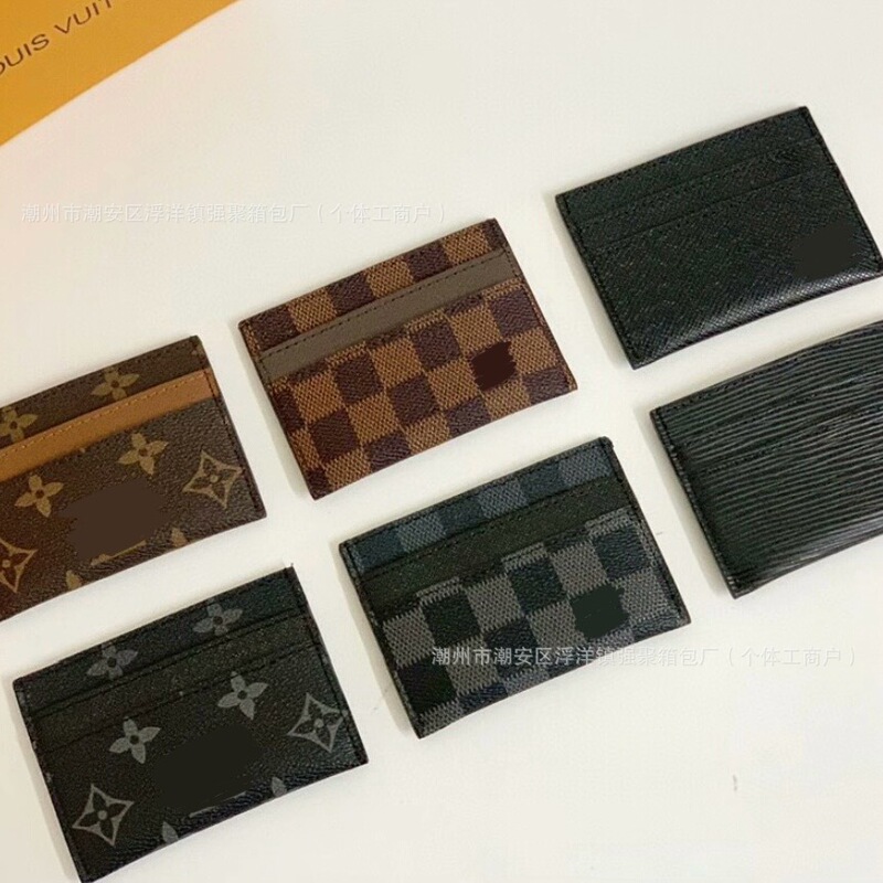 European and American Export Old Plaid Multi-Functional Logo Small Card Holder Fashionable Multi-Card Slot Ultra-Thin Small Wallet Small Card Holder Trendy