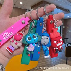 クロスボーダーインサイドアウト第二世代INSIDE OUT漫画キーホルダーペンダントパーソナライズされたソフトプラスチックアニメーションギフト