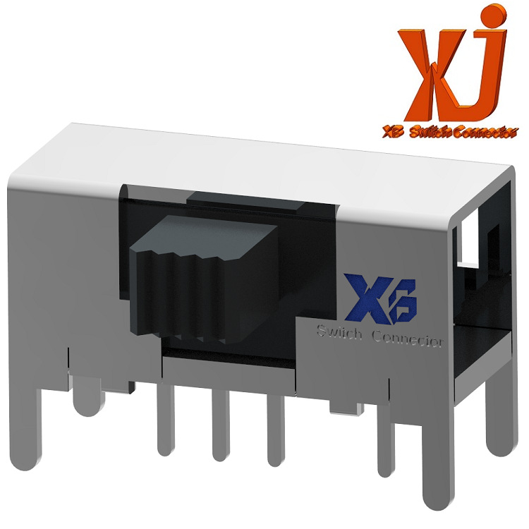 3档拨动开关侧拨4脚 三档滑动开关单排四脚 侧拨3位拨动开关1P3T