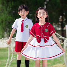 六一儿童节演出服小学生校服套装白衬衣夏装幼儿园服老师毕业班服