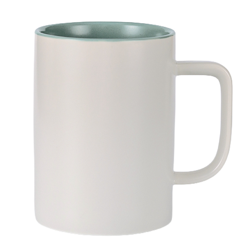 Transfronterizo de Amazon taza blanca taza de alto aspecto creativo Oficina taza de café pareja taza de agua Taza de cerámica