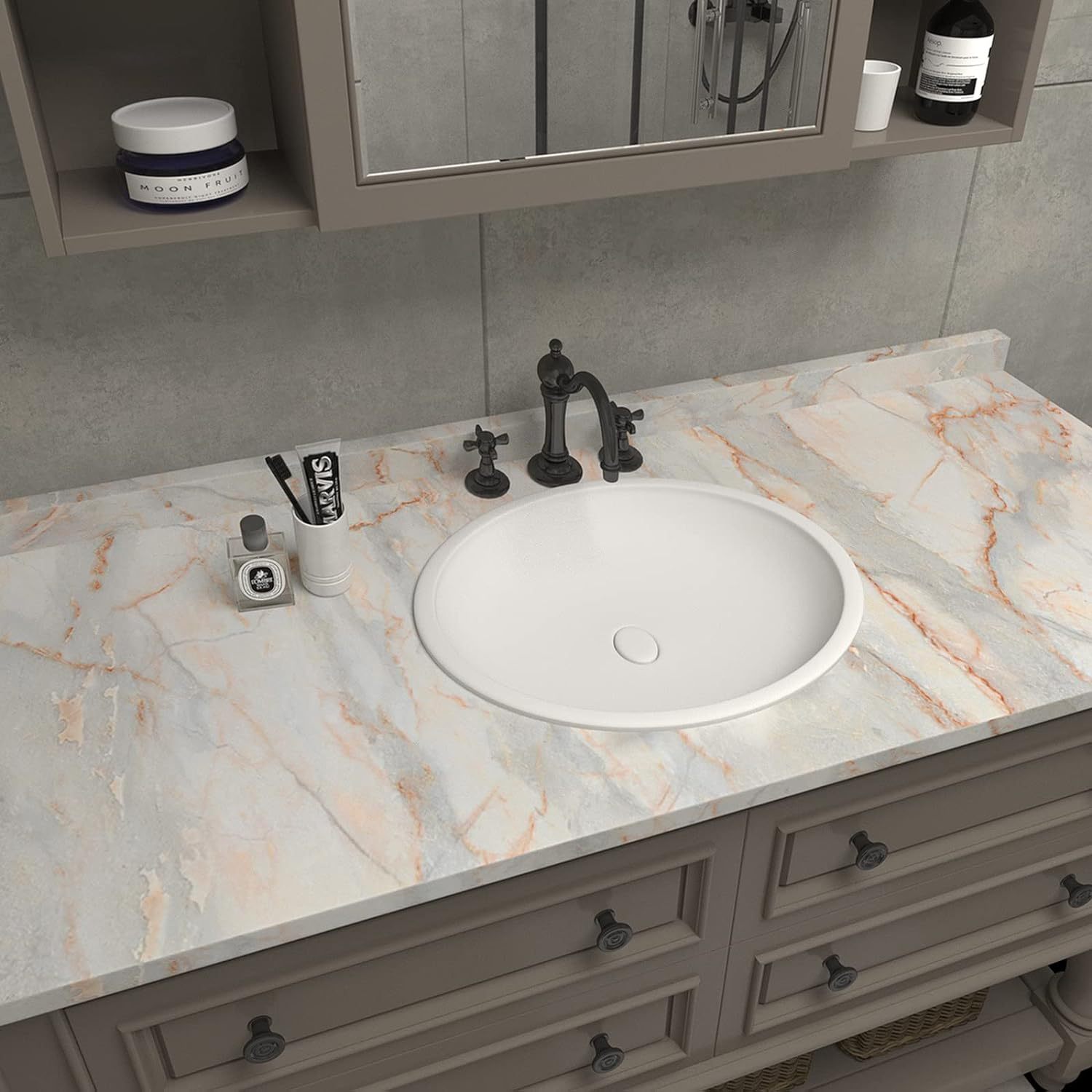 Verdickte blaue Goldmarmor-Renovierungs-Arbeitsplatte, dekorative wasserdichte Peel-and-Stick-Granit-Tapete_voghion.com