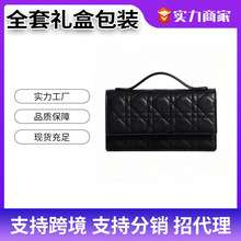 工厂直供D家菱格纹蝴蝶结链条包时尚百搭贵气名媛手提斜挎包批发
