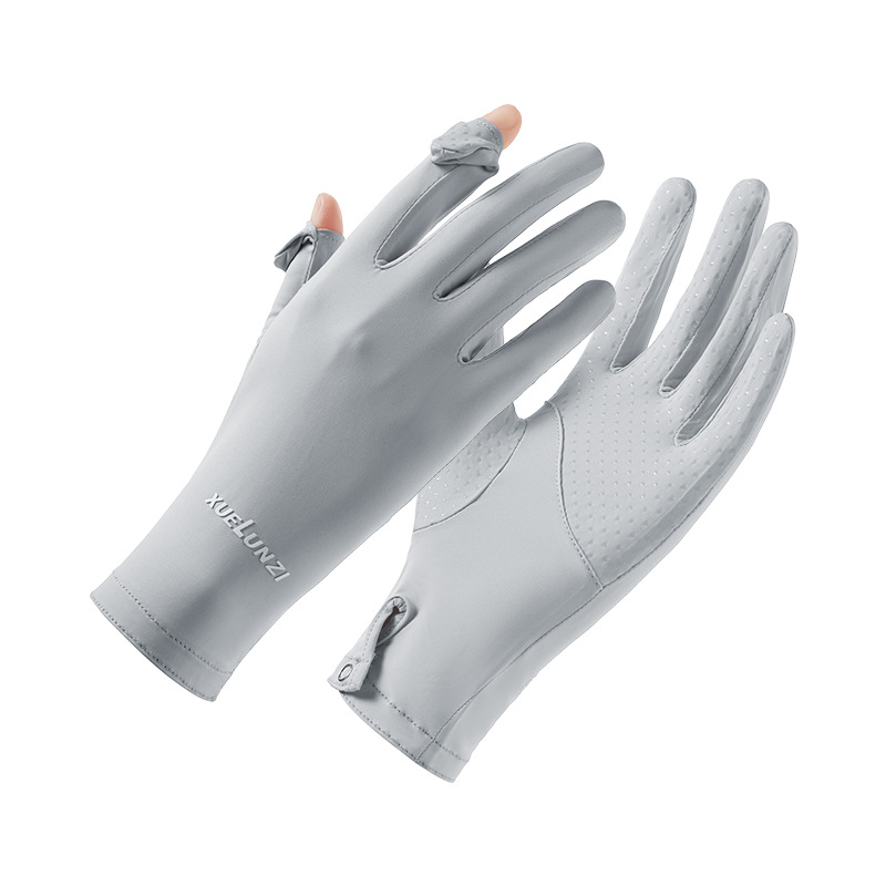 Guantes de protección solar, protección para mujer de verano, protección UV, conducción de seda de hielo, bicicleta eléctrica al aire libre, guantes cortos delgados image 15