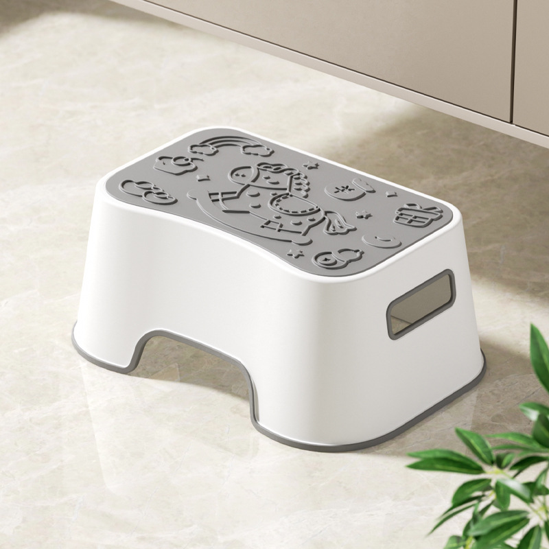 Taburete antideslizante para bebés lavarse las manos y lavarse la cara para niños taburete de baño inodoro taburete de pedal de lactancia taburete de una sola capa image 8