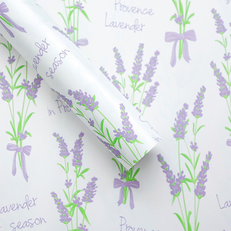 HUAXI PEWIN Papel de lavanda flor flor flor florista ramo DiDi regalo papel de envoltura de flores materiales de papel elegantes