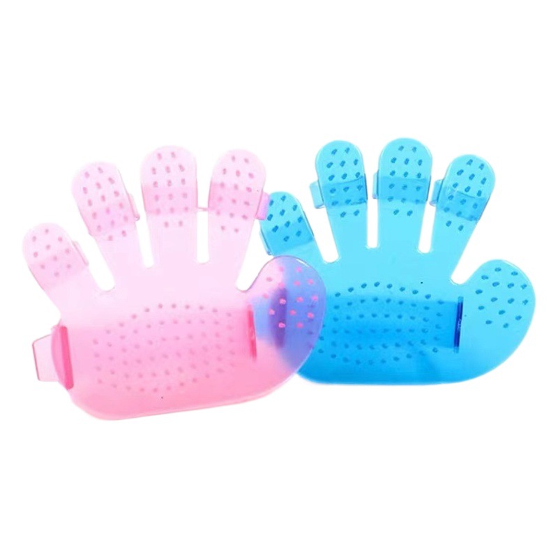 Perro cepillo de baño masaje cinco dedos guantes cepillo para mascotas gato suministros de baño peine cepillo de baño suministros para mascotas