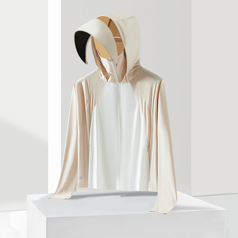Chaqueta Corta de Protección Solar para Mujer de Nailon y Elastano