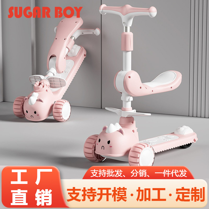 Children's Scooter Children's Scooter Balance Car Anti-rollover Special Sideable Ride Turning Skateboard 6 to 12 Years Old