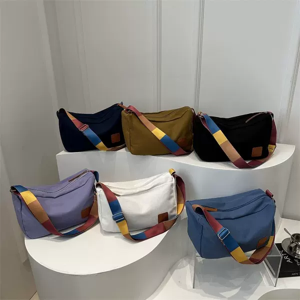 Real standard without reducing stitching canvas 2024 autumn messenger bag other zippers