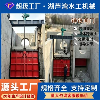 渠道铸铁闸门泵站水库智能一体化闸门高密封启闭机平板铸铁钢闸门