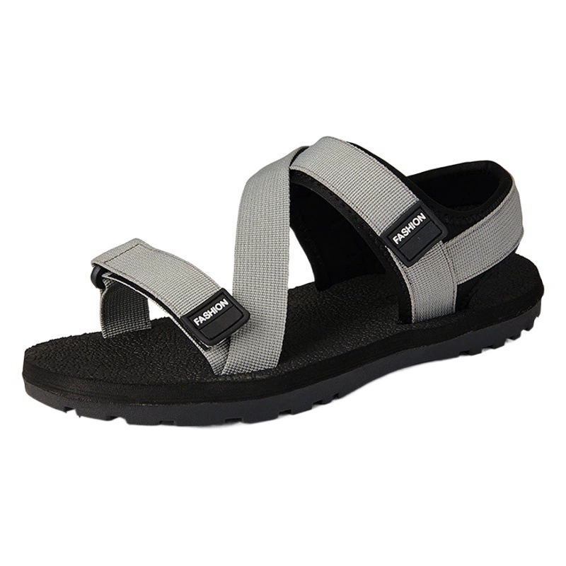Эксклюзивные летние новые мужские сандалии, модная повседневная пляжная обувь, мужские спортивные сандалии на липучке для вождения на открытом воздухе.