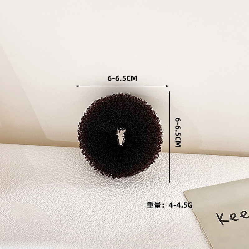 Platillo de rosquilla, mujer perezosa, lazo para el cabello con cabeza de bola esponjosa, artefacto para niños, tocado de capullo, accesorio para el cabello coreano