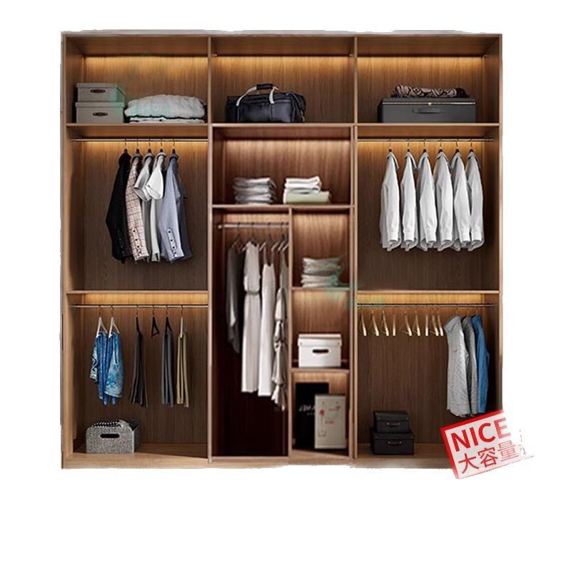 Solid wood wardrobe home bedroom five-door six-door wardrobe…