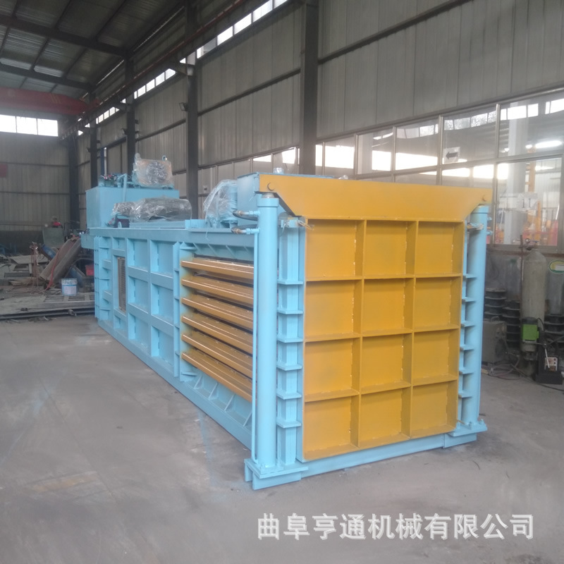 出口款200吨卧式金属打包机 大型报废车辆压缩机全自动废纸打包机