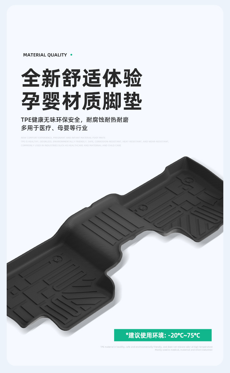 Suitable for 21-26 Models of Toyota Rav4 Rongfang Car Floor Mats, Custom-Made Tpe Floor Mats, Trunk Mat
