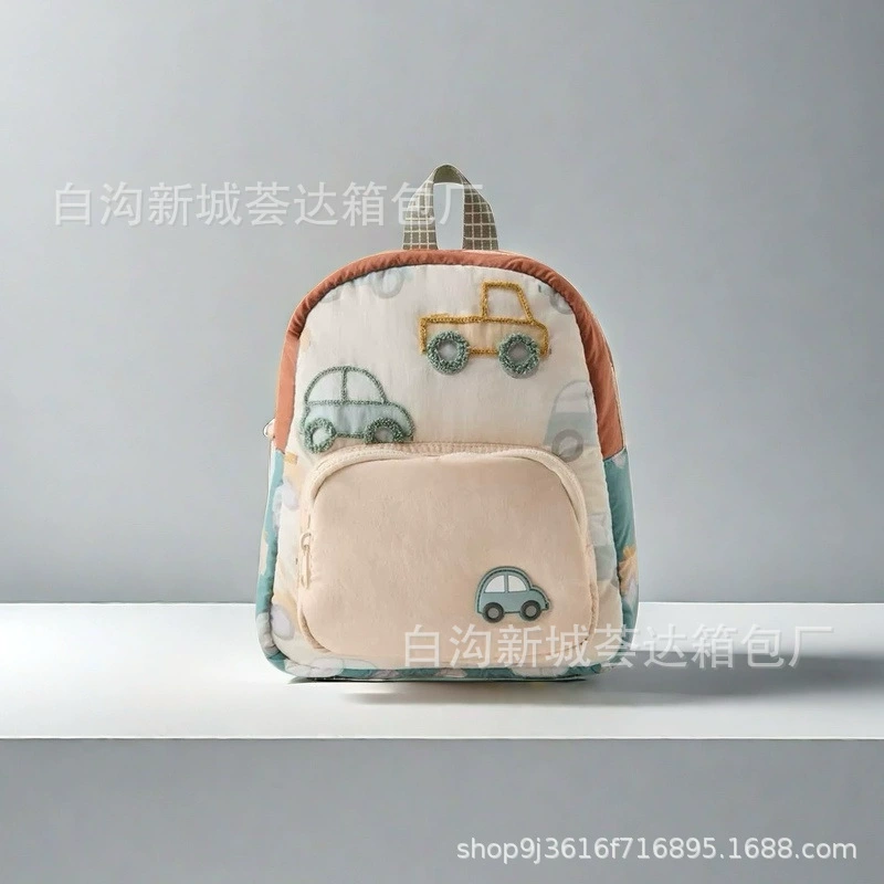 2024 новый мультфильм вышивка милый ребенок плечо рюкзак детский сад школьная сумка для мальчиков и девочек