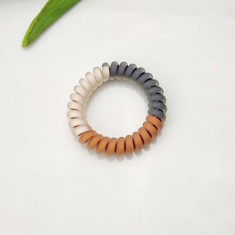 Silk screen three color matte phone cord-orange gray khaki