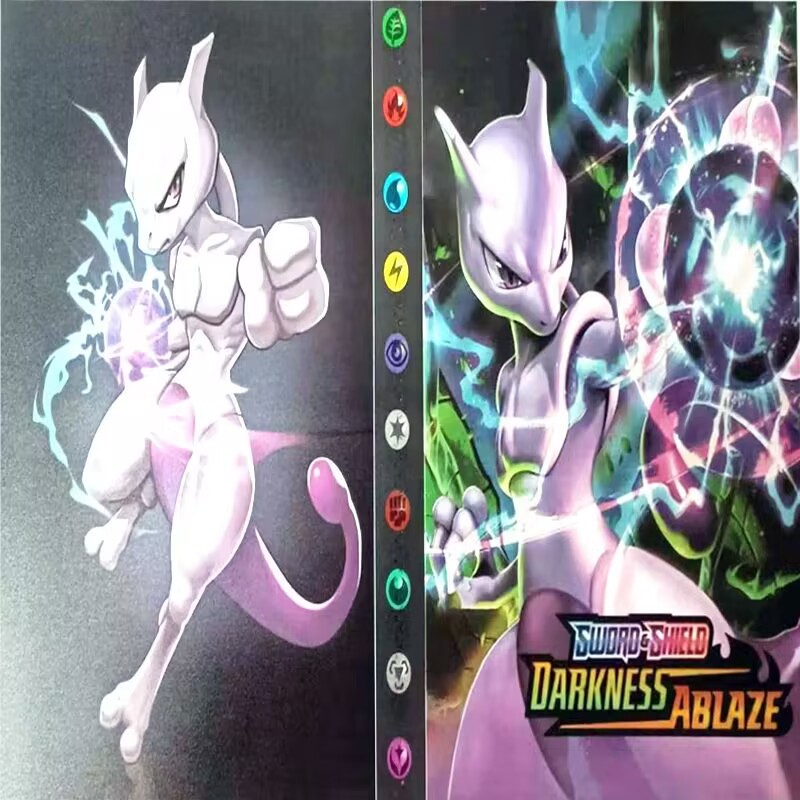 Bolsillo transfronterizo jingling bao ke meng de cuatro cuadrículas de gran capacidad en la parte delantera y trasera puede contener 240 tarjetas de gran capacidad libro de colección