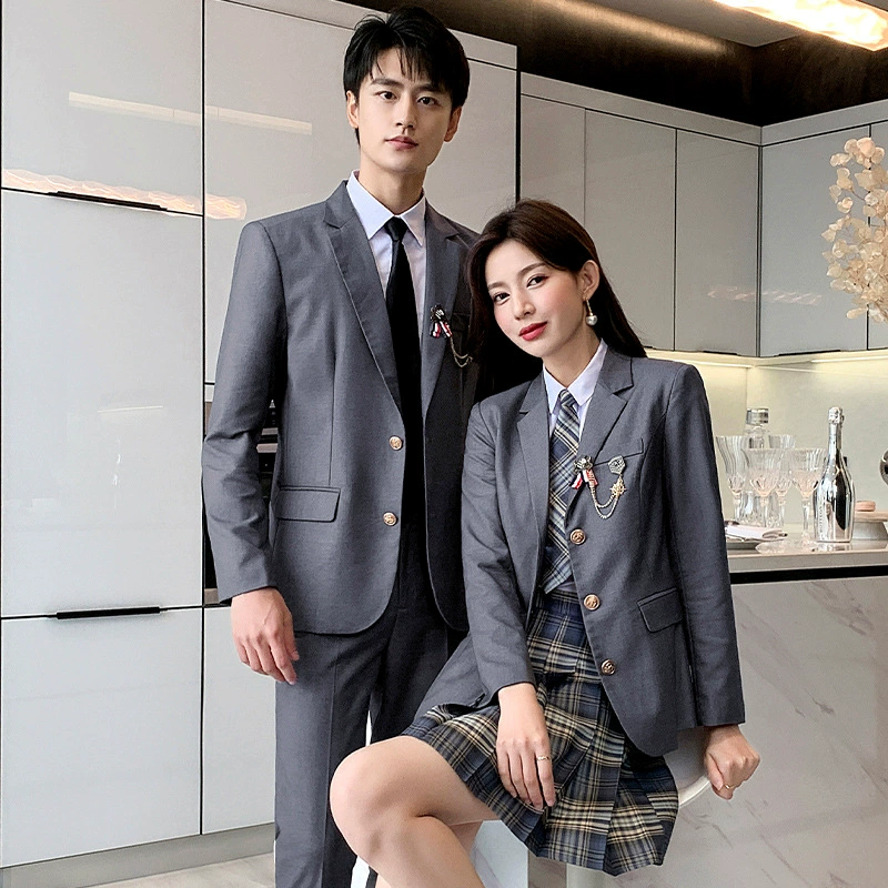 Костюм в стиле Британской академии для мужчин и женщин, весенне-осенняя модная форма JK для учащихся средней школы, школьная форма для учителей детского сада, рабочая одежда