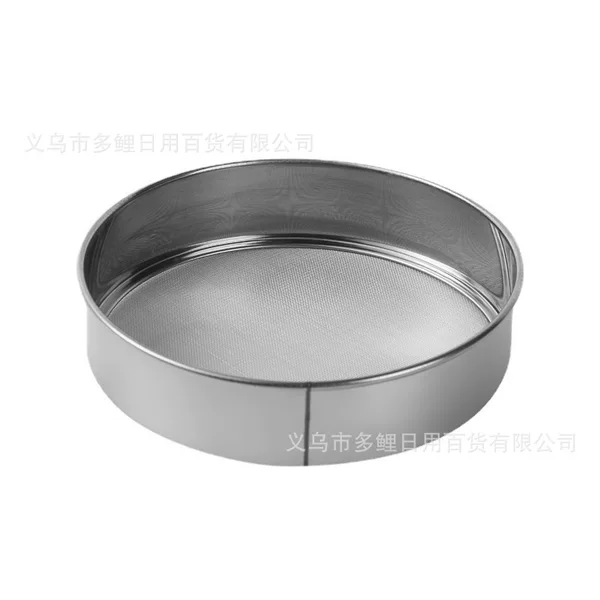 Household Baking Special Flour Sieve Stainless Steel 18cm 40 Mesh Round Filter Multi-Functional Handheld Sieve Wholesale