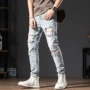 乞丐修身夏季小脚牛仔裤