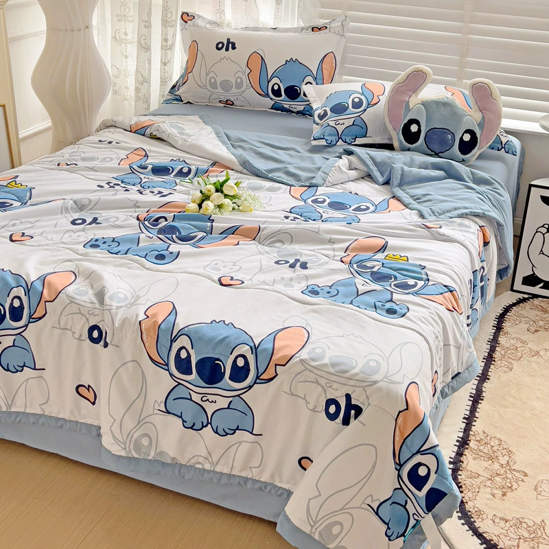 [Летнее одеяло с мультяшным рисунком] Детское одеяло класса А с мультяшным принтом, летнее охлаждающее одеяло для детского сада, комплект из трех предметов для кондиционирования воздуха, трансграничный опт