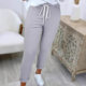 2025 cross-border European and American AliExpress new belt small feet girdle female solid color foreign trade temperament casual pants