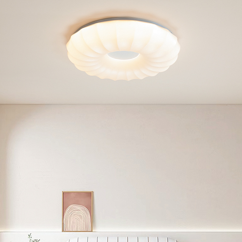 [Selección estricta] 2025 nueva lámpara de techo crema queso de viento de espectro completo paquete de protección ocular de toda la casa