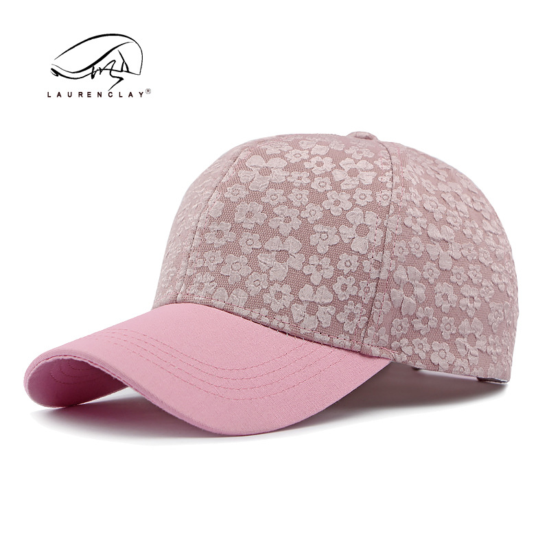 Transfronterizos de moda coreana pequeña sombrero de béisbol de flores rotas duro para mujeres primavera y verano al aire libre sombrero de sombra de sol de la marea