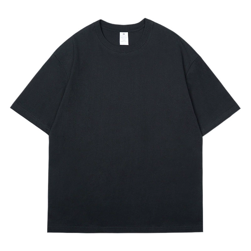 Также только мужская одежда 2025 летом 230 г хлопчатобумажная нижняя рубашка мужская простая культурная рубашка сплошной цвет футболка с короткими рукавами мужская оптовая продажа