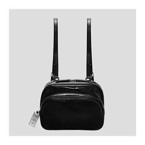 JENNIE same style bag for women spring  new cute and playful solid color versatile casual black backpack
