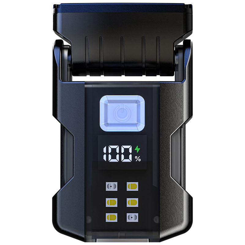 Transfronterizo nueva lámpara de campamento al aire libre luz brillante lámpara de llavero multifuncional pantalla digital de carga USB de emergencia al aire libre