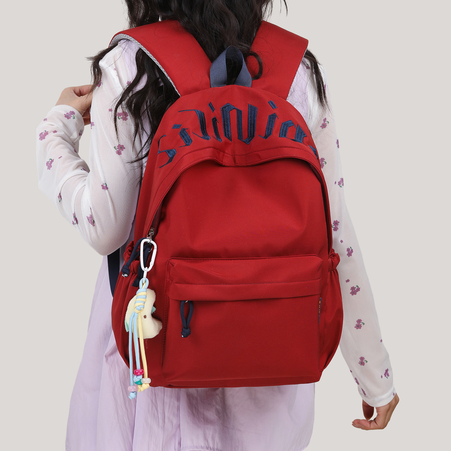 Artistic Academy Style Letter Print Large Capacity Backpack for Middle and High School Students, New Model 26, Suitable for Grades 1-6