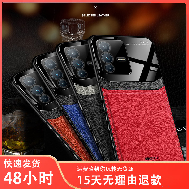 Cross-border applicable one plus 6/7/8/9 Pro/nord 2 lens full-cover business leather pattern metal anti-drop protective cover