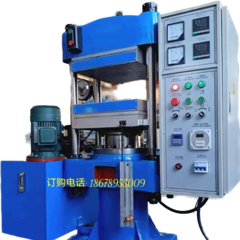 Высокотемпературный нагрев 300 ° плоский вулканизатор ручной тест высокотемпературный нагрев четырехколонный гидравлический вулканизатор