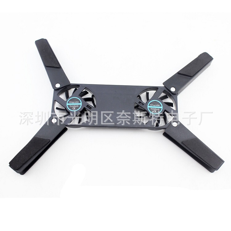 Cross-border manufacturers supply 818 Xiaoqiang notebook radiator mini portable cooling pad Black