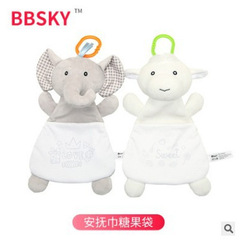 Adorable Creative Cartoon Elephant Sheep Pacifier Fleece Storage Candy Bag Baby Essentials Manufacturer Wholesale