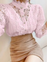 V 21571 French Lace Flower Embroidered Blouse ��ʽ��˿�����