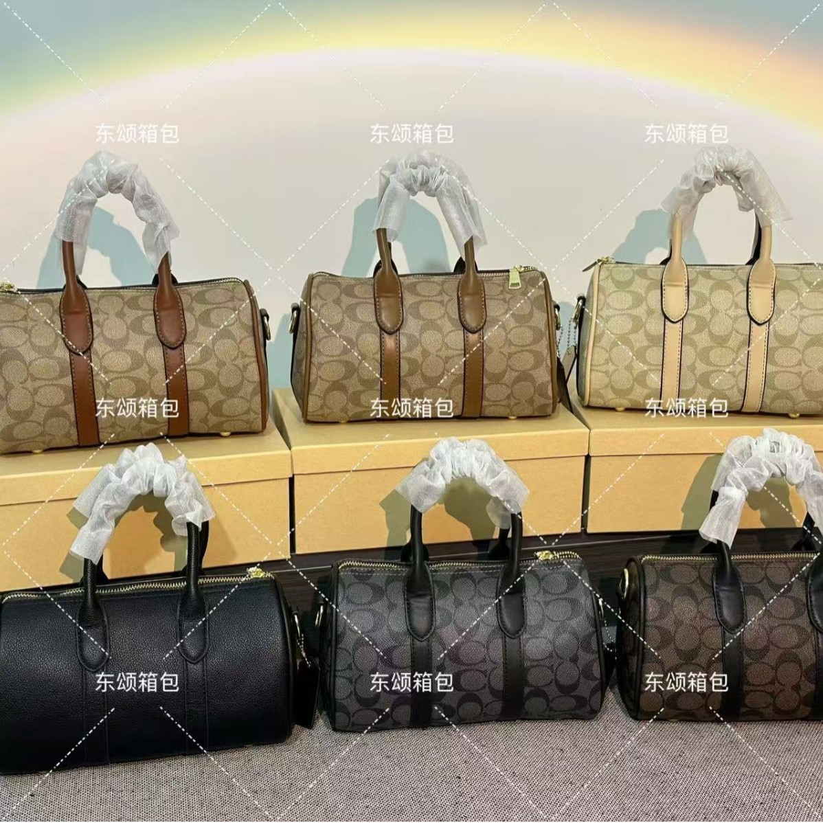 2025新款包男女单肩包C家老花贴饰Venturr手提旅行包波士顿枕头包