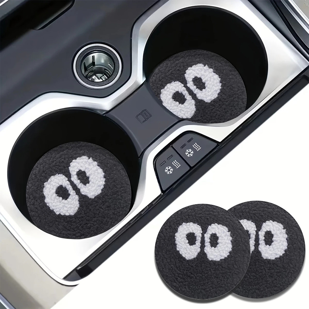 Cross-Border Special Car Interior Coasters, Wear-Resistant, Water-Absorbent Leather, Non-Slip, Shock-Proof, Splash-Proof, Water-Proof and Leak-Proof, Customizable Logo