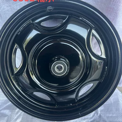 Motorcycle wheel hub, Tricycle motorcycle hub 375/400-12 - 375-12-integrated-front-wheel-15-holes-black
