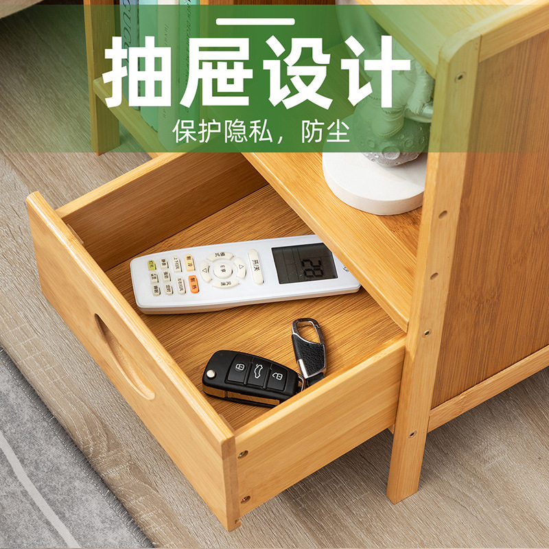 寝室のベッドサイドキャビネット、軽い高級感とハイエンド、小型家庭用超狭いベッドサイドキャビネット、ベッドサイド収納キャビネット、サイドキャビネット、家庭用|undefined