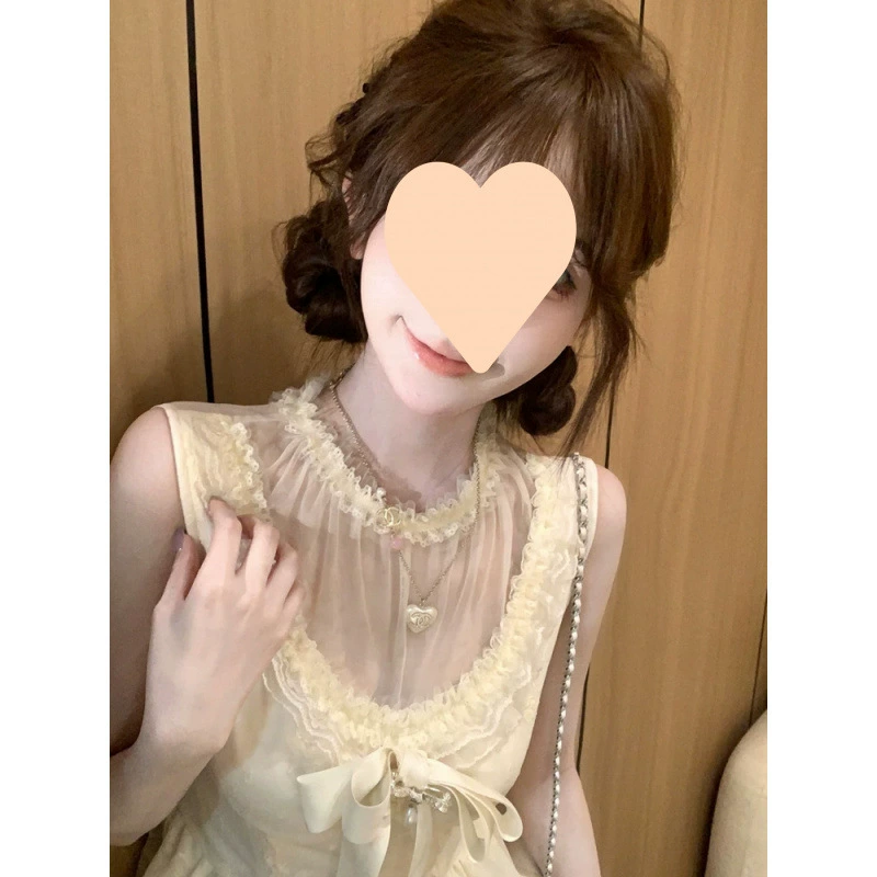 Showa daughter, летнее платье в стиле чистой страсти, нишевое дизайнерское платье, французская юбка принцессы с атмосферой Хепберн на талии